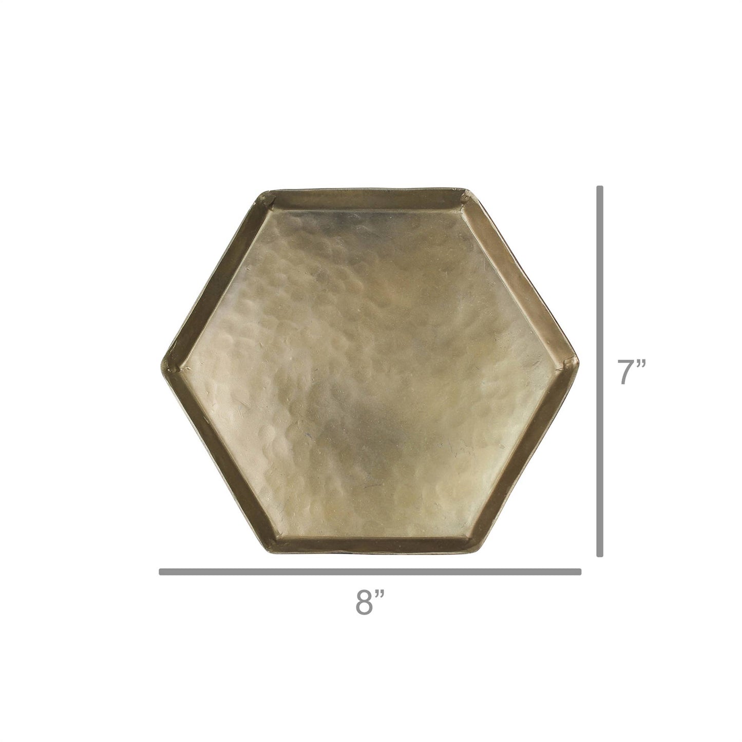 Tulum Tray, Brass - Hexagonal Lrg: Aluminum / Brass