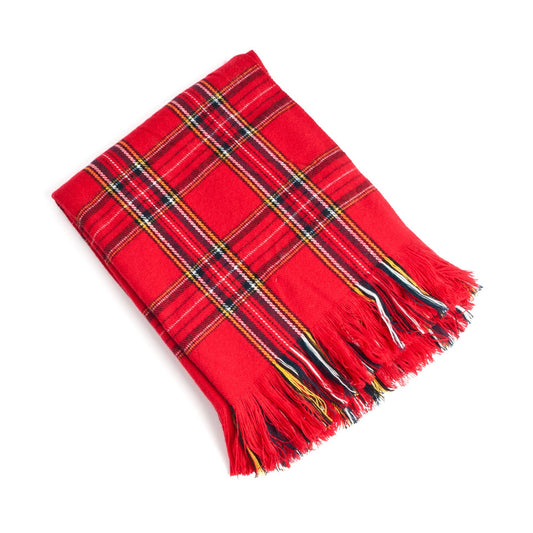 Christmas Plaid Design Throw: Red / 50"x60"