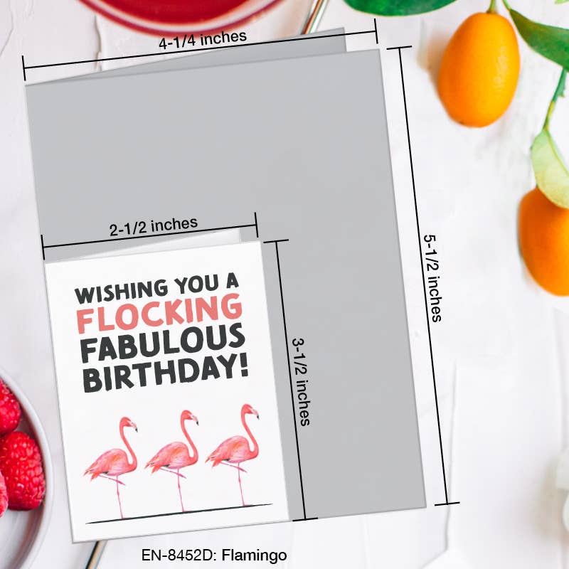 Flamingo, Greeting Card (8452D): A2 Card
