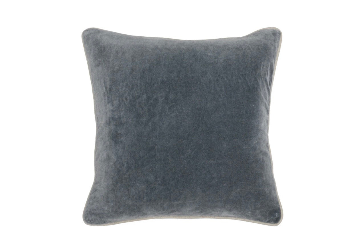 Heirloom Velvet Stone Gray 18x18 Pillow