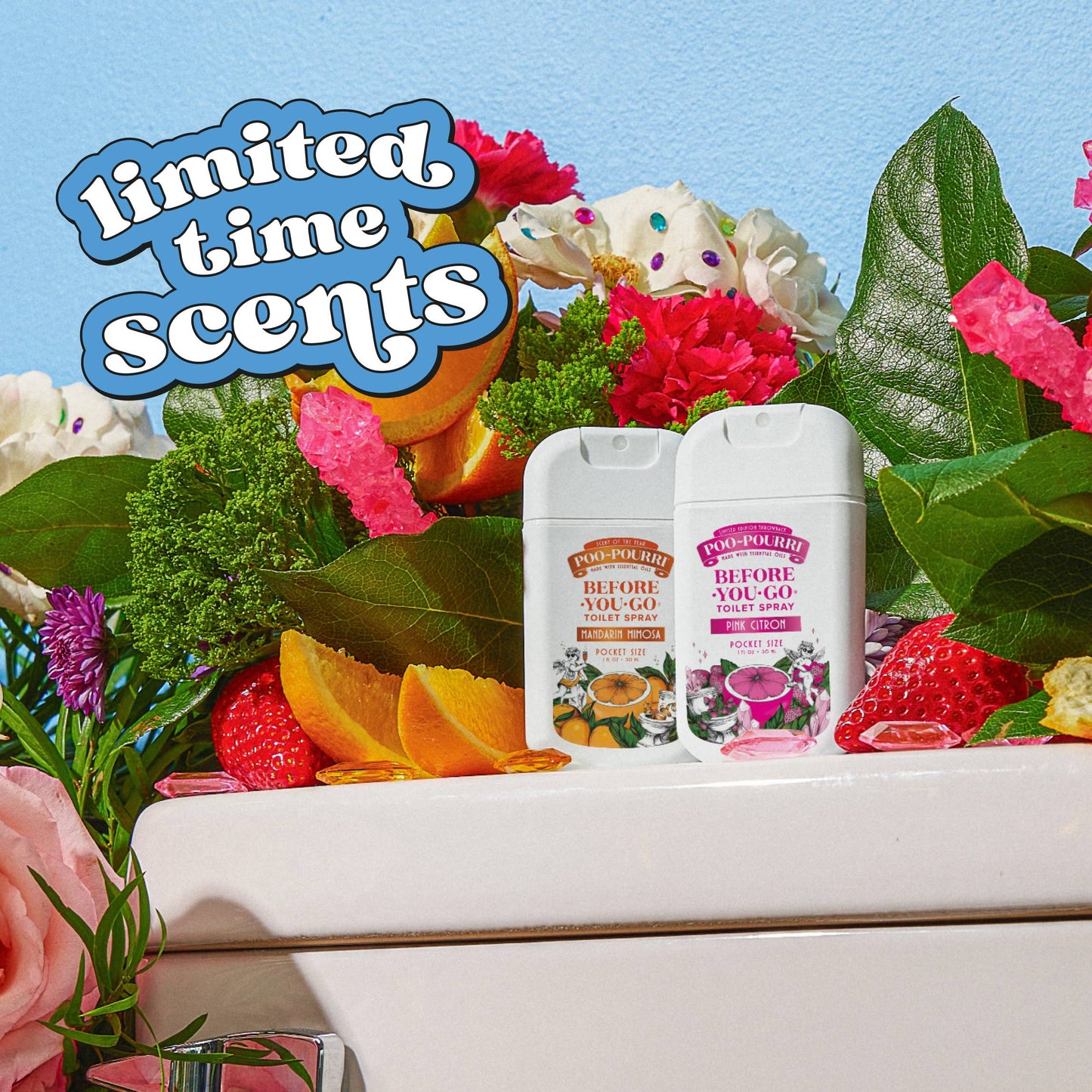 Poo~Pourri Pink Citron 1oz Pocket Sprayer, Pouched