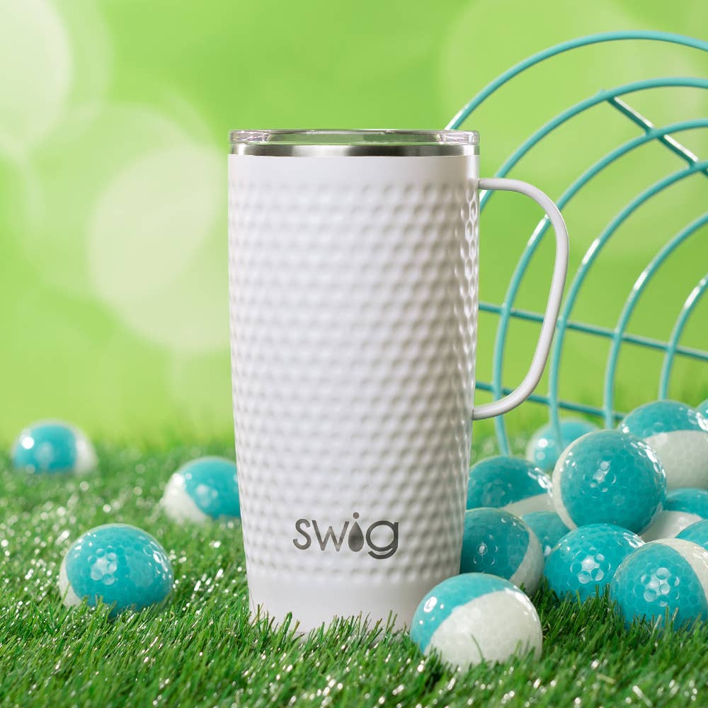 Swig - White Golf Ball Travel Mug (22oz)