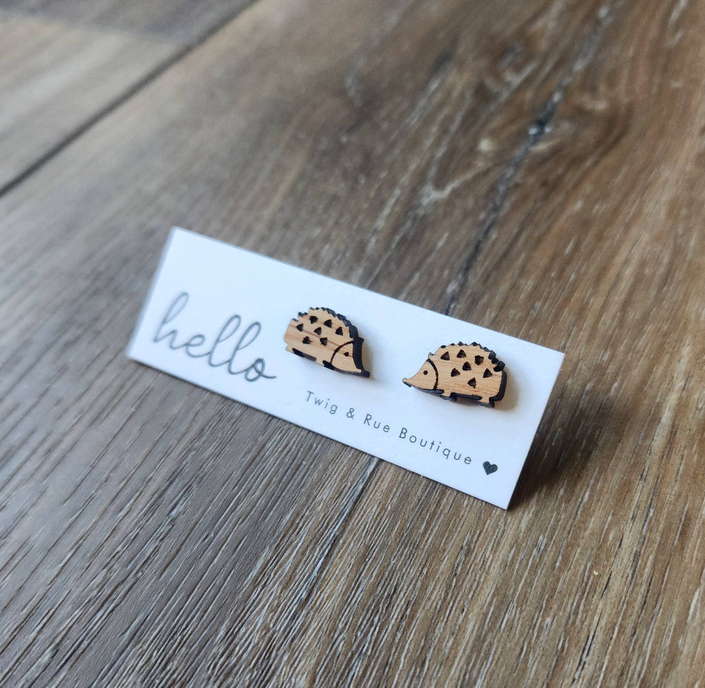 Animal Wood Earrings: Bird