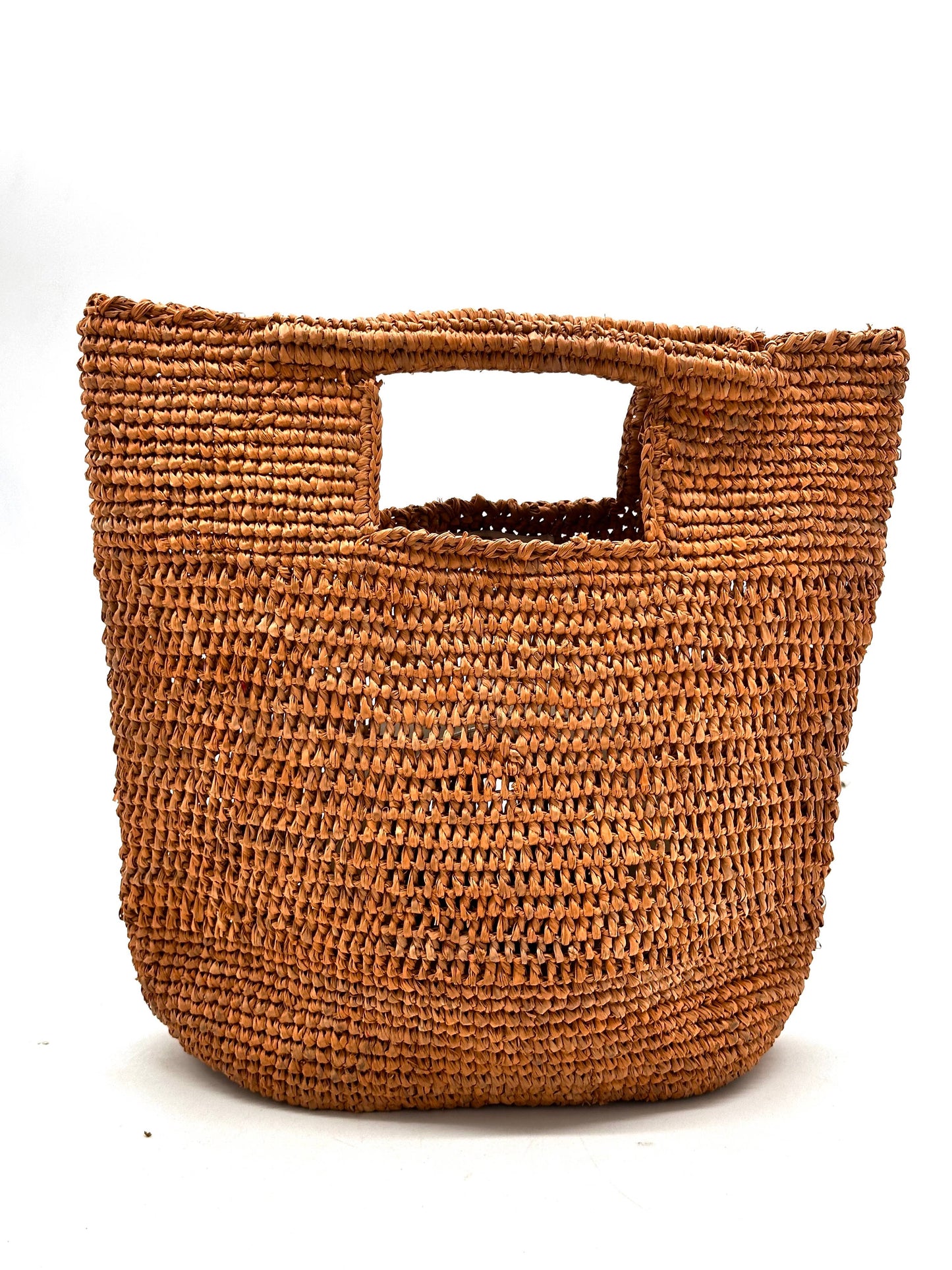 Mini ConCon Crochet Petite Straw Basket: Natural