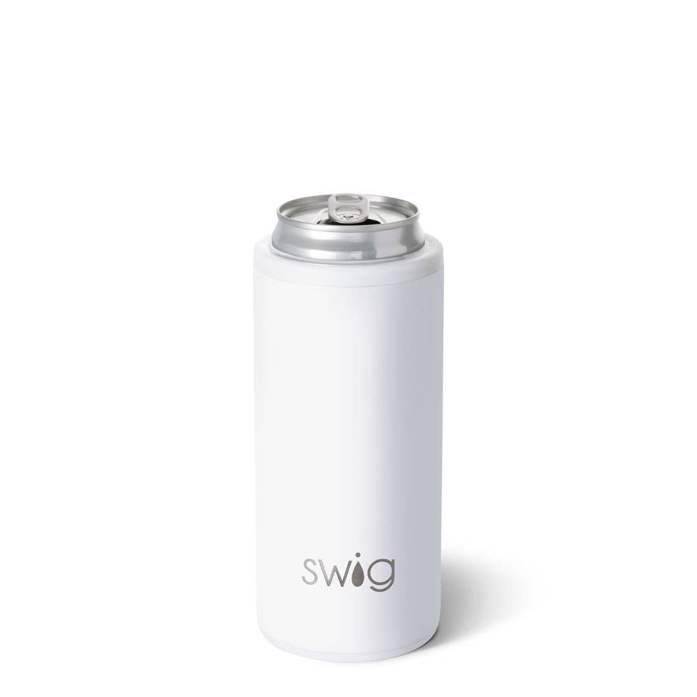 Swig - White Skinny Can Cooler (12oz)