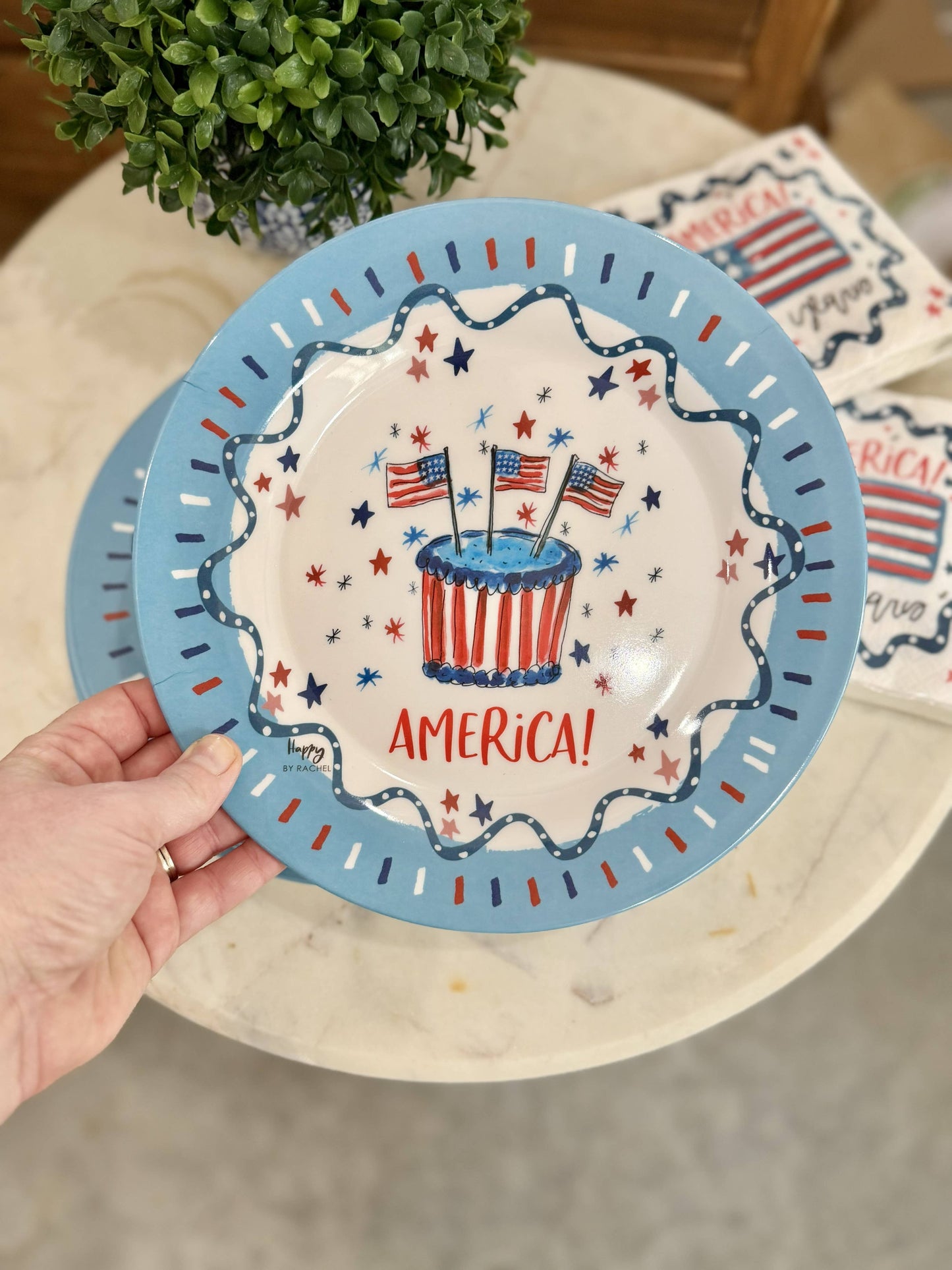 Celebrate America Melamine Plate-Each