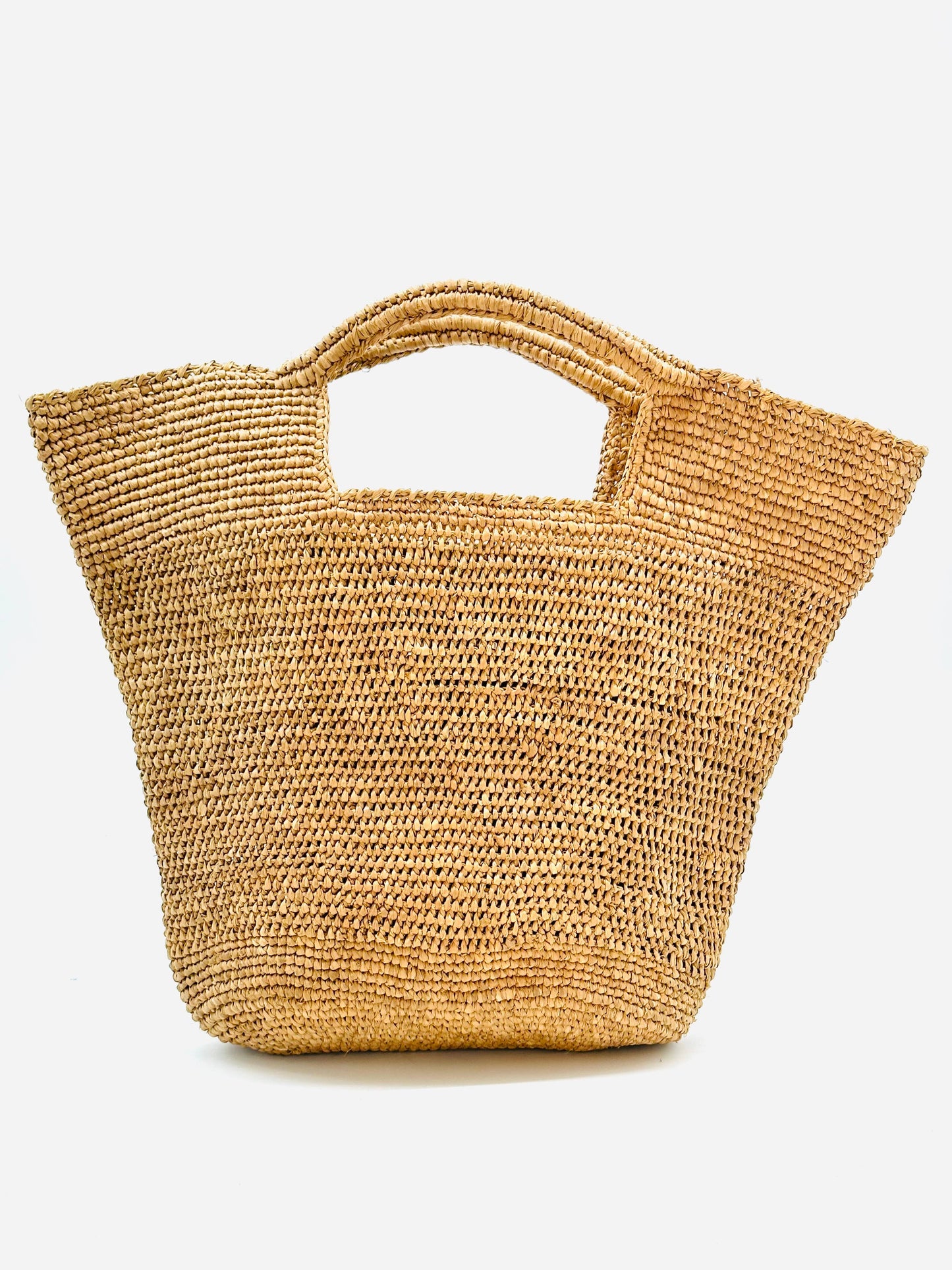 ConCon Crochet Straw Basket: Natural