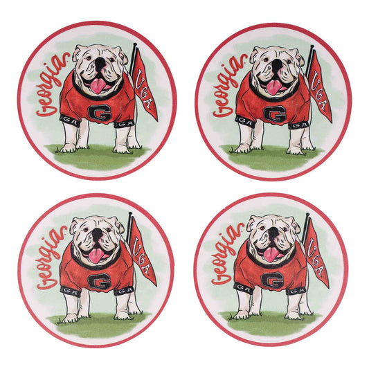 Georgia Mascot Coaster Set/4
