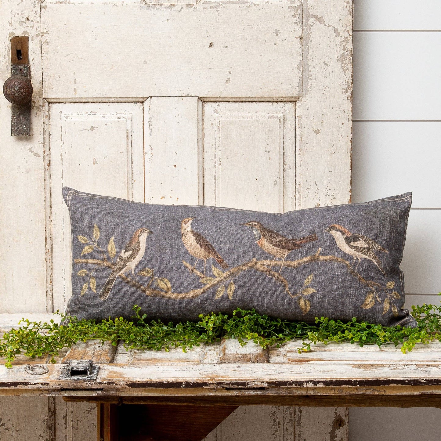 Lumbar Pillow - Birds On Branches (PC)