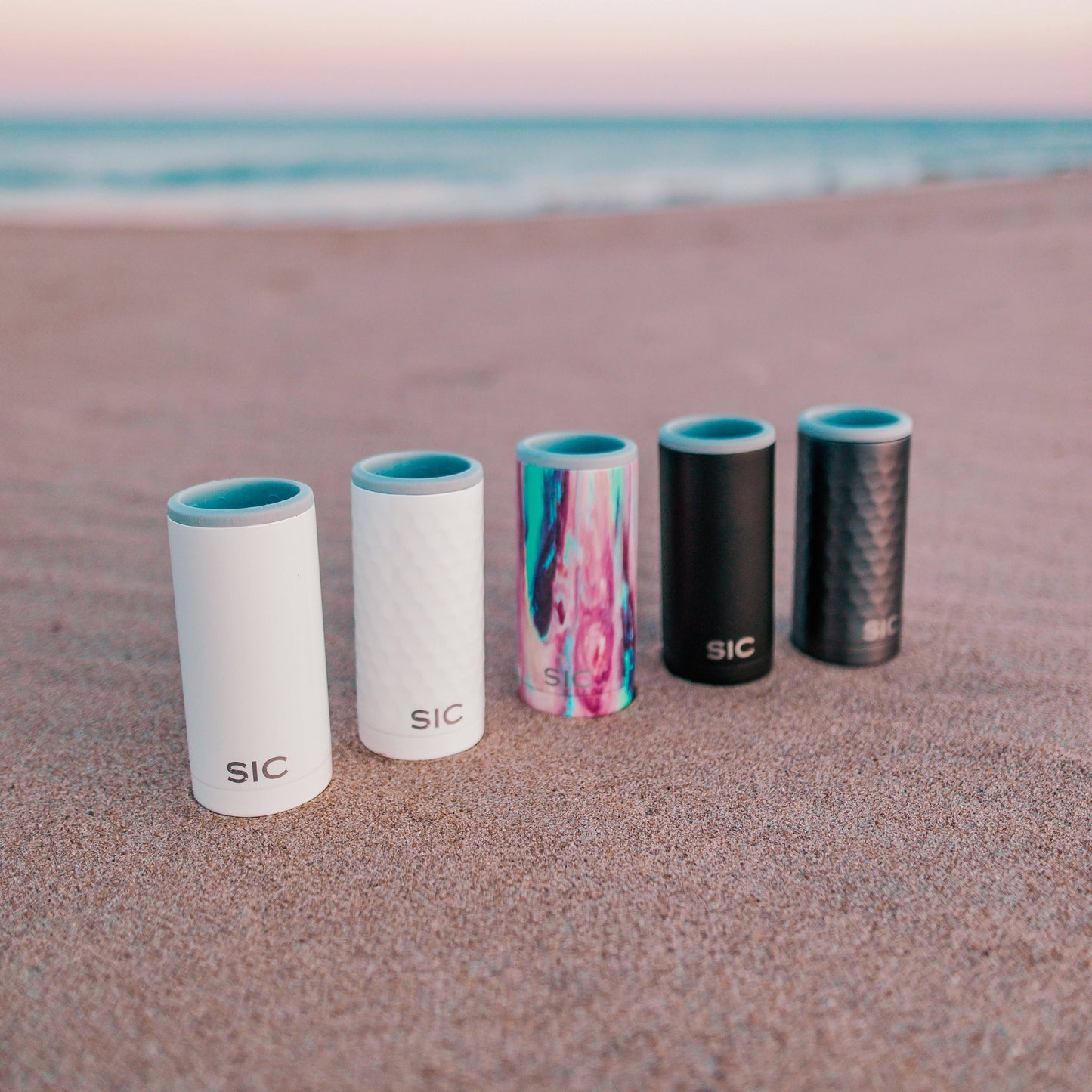 SIC Slim Can Cooler | Hammered Gunmetal