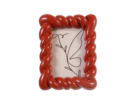 Resin Twisted Photo Frame (Holds 4" x 6" Photo) Sienna Color