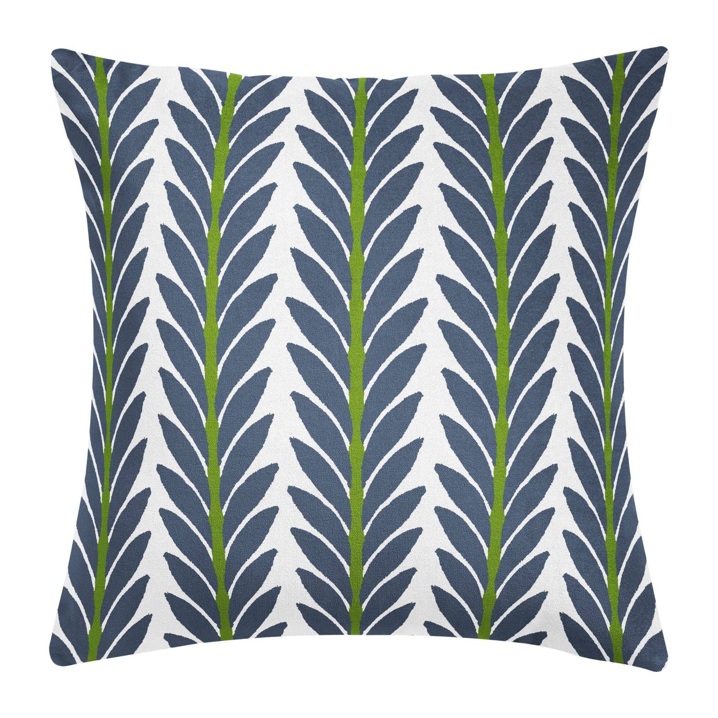 Frond Indigo Decorative Pillow: 22” x 22” Throw Pillow