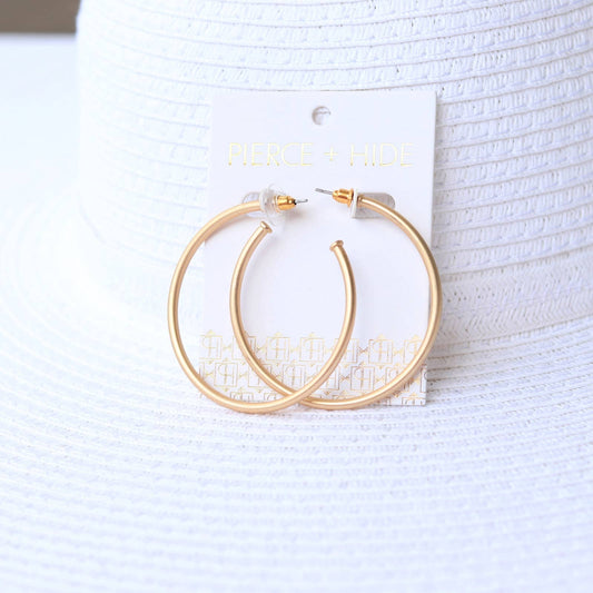 Skinny Everyday Gold Hoops | Classic Hoop Earrings