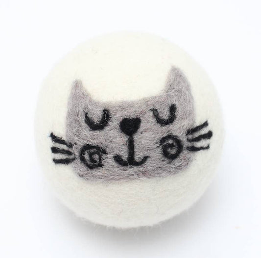 Cats: Eco Wool Dryer Balls Fair Trade: Gray Cat