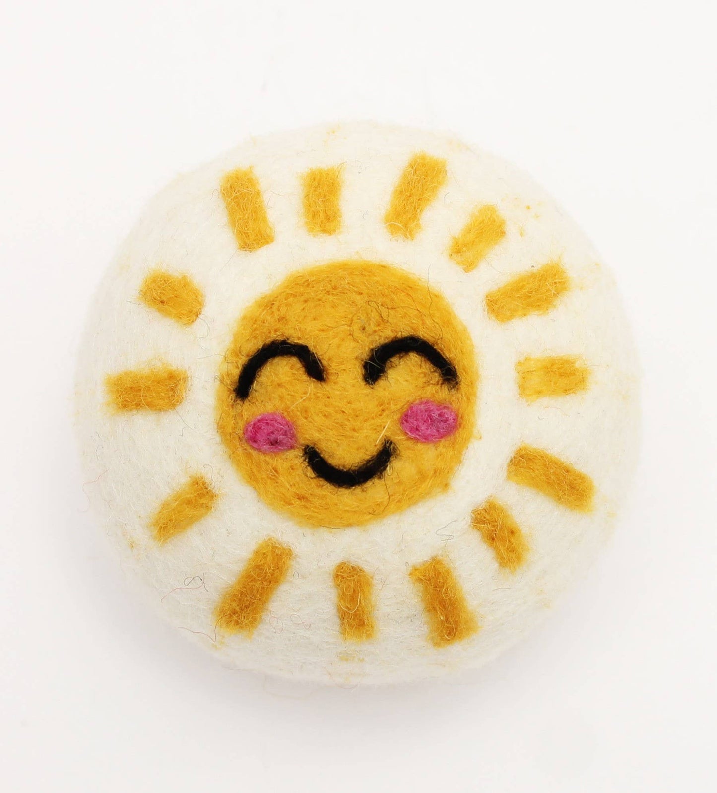 Earth • Sun • Rainbow: Eco Wool Dryer Balls Fair Trade: Rainbow with Flowers