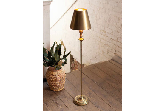 Antique Gold Table  Lamp with Metal Shade
