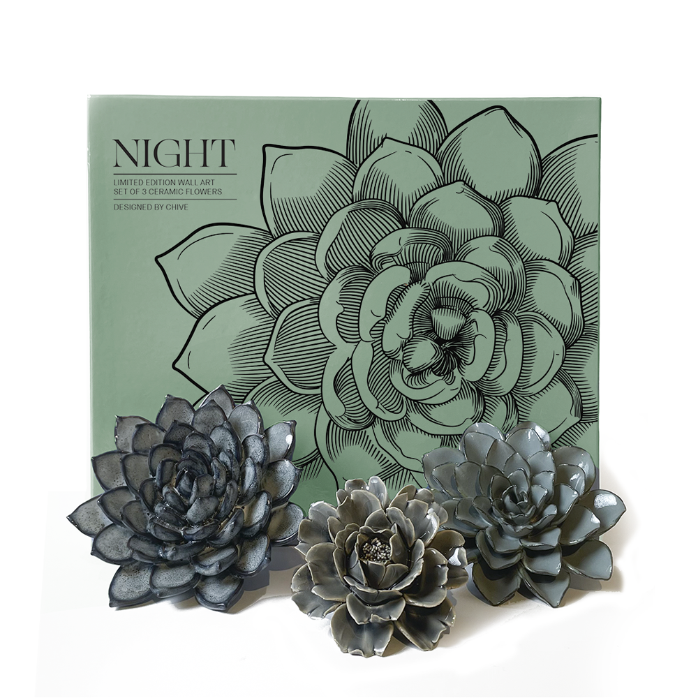 Ceramic Faux Succulents - Flower Gift Box Sets: Dawn