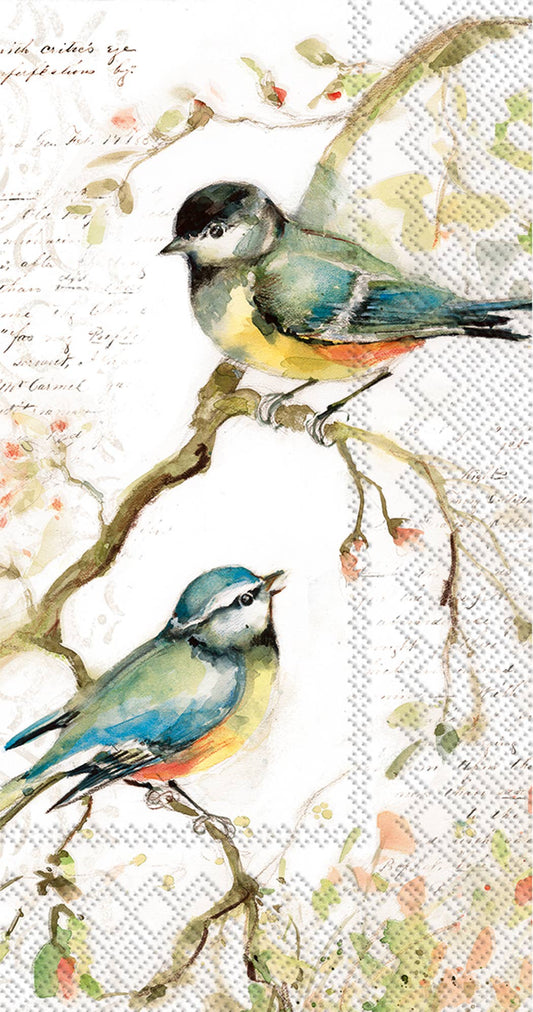 Paper Guest Towels 16 count Happy Little Titmice