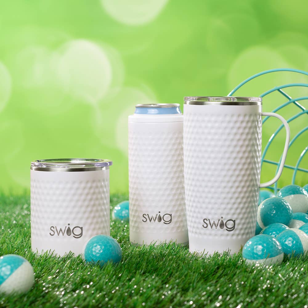 Swig - White Golf Ball Lowball Tumbler (12oz)