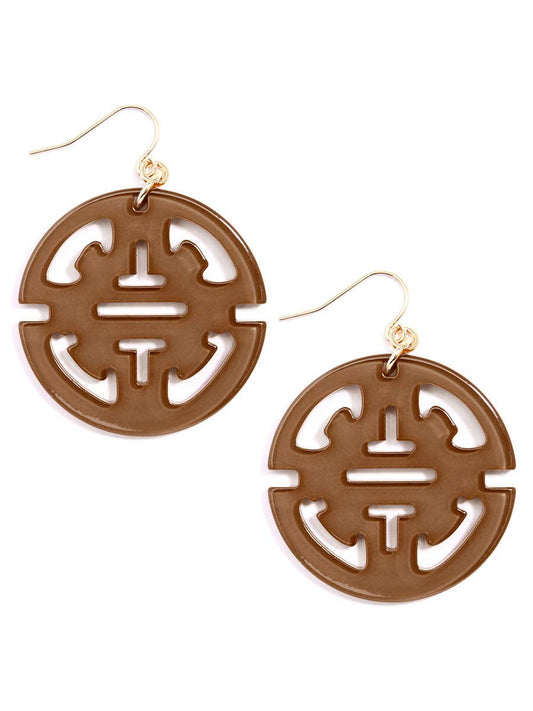 Traveling Resin Drop Earring: Brown