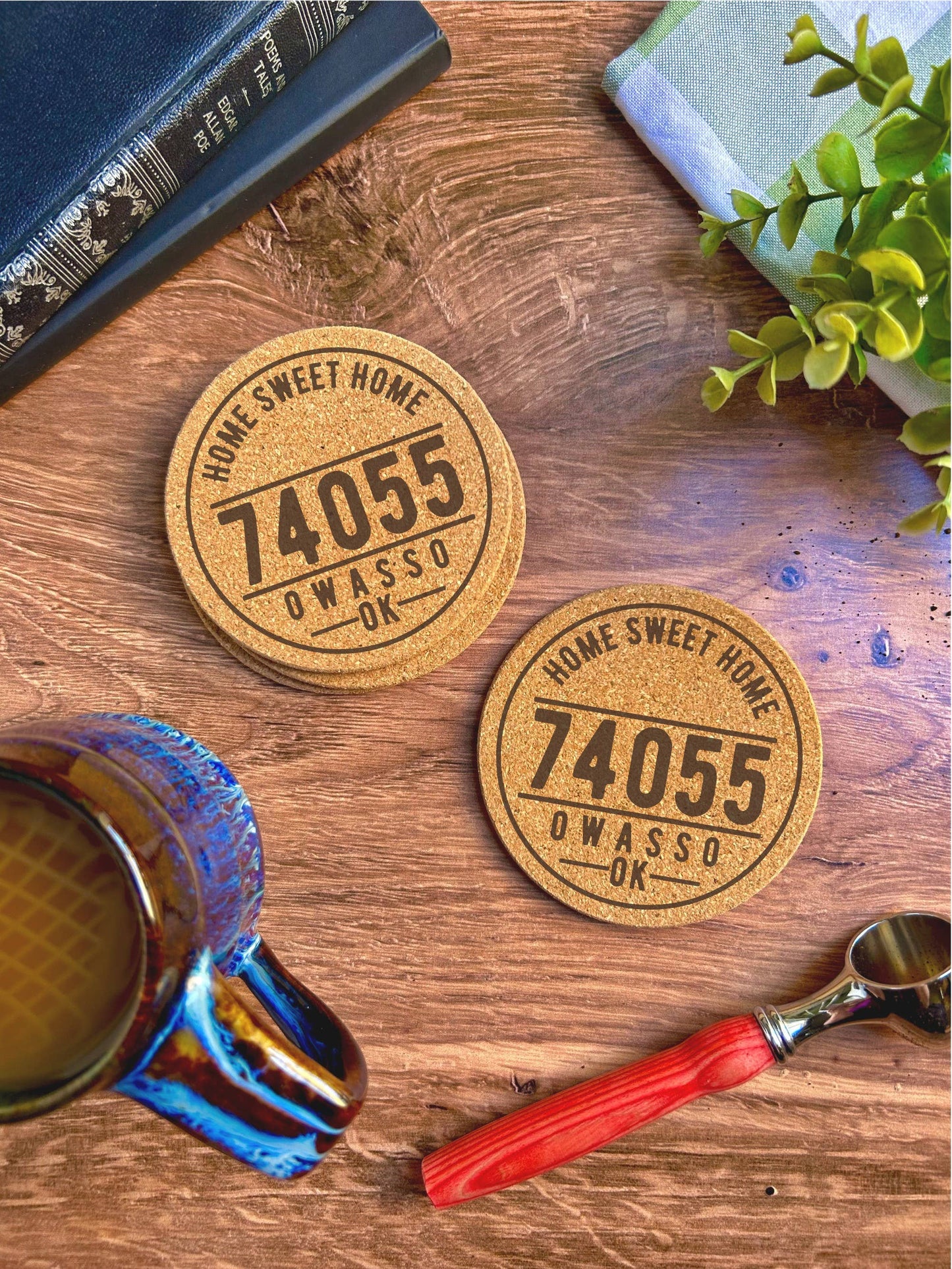 Clayton, Ga 30525 Cork Coasters - Sold Individually