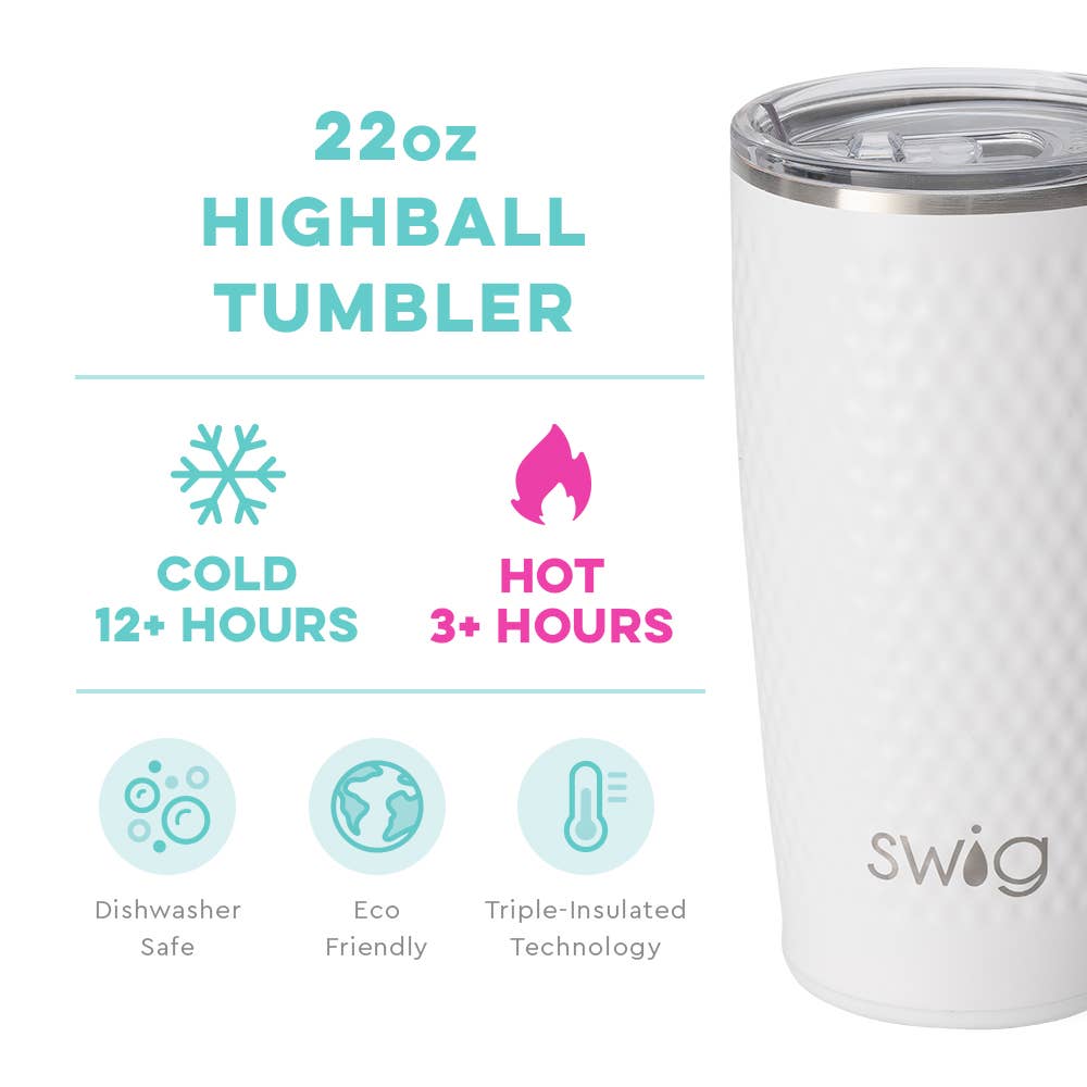 Swig - White Golf Ball Tumbler (22oz)