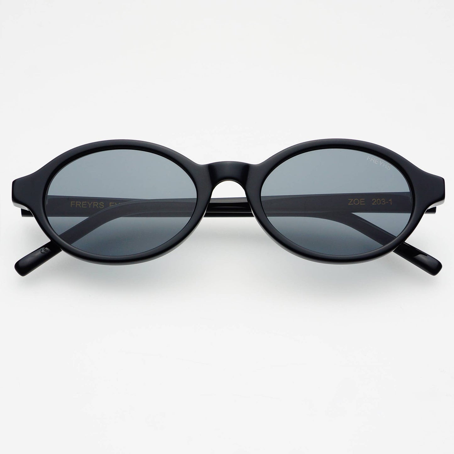 Zoe Acetate Round Womens Sunglasses : Black