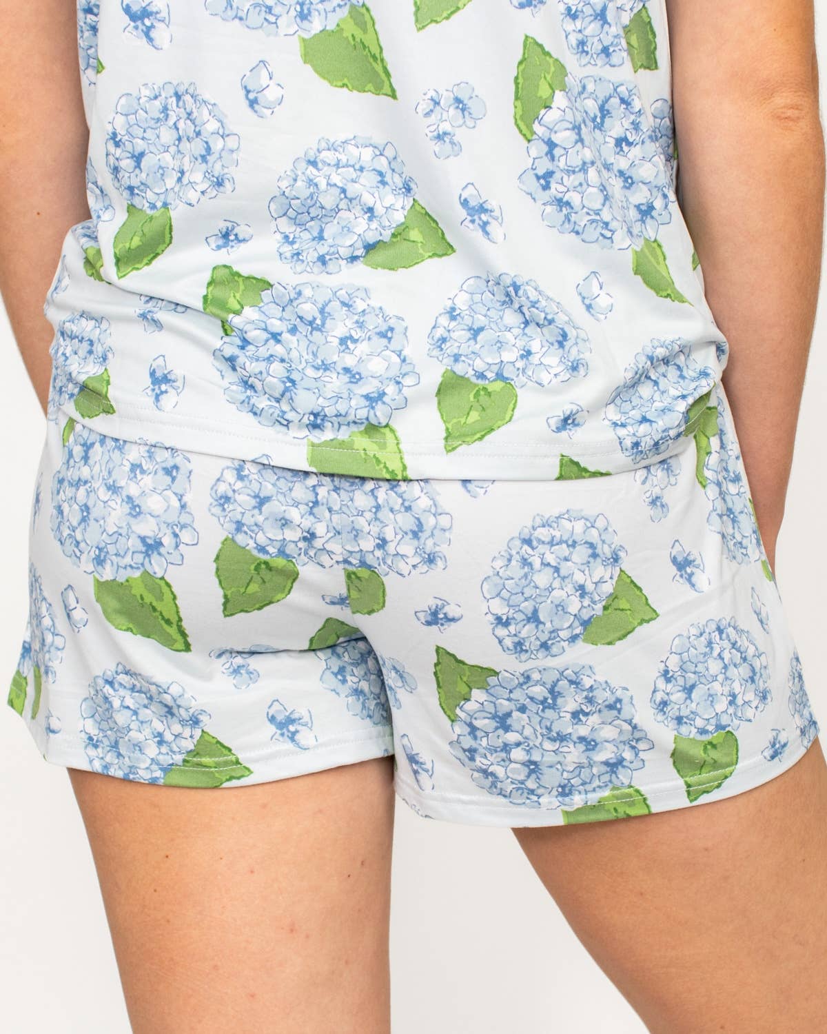 Hydrangea Sleep Shorts   Illusion/Blue/Green  -Small