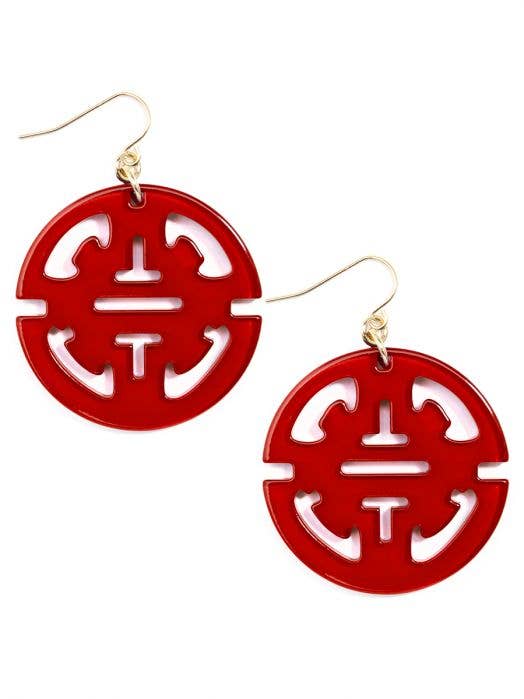 Traveling Resin Drop Earring: Navy