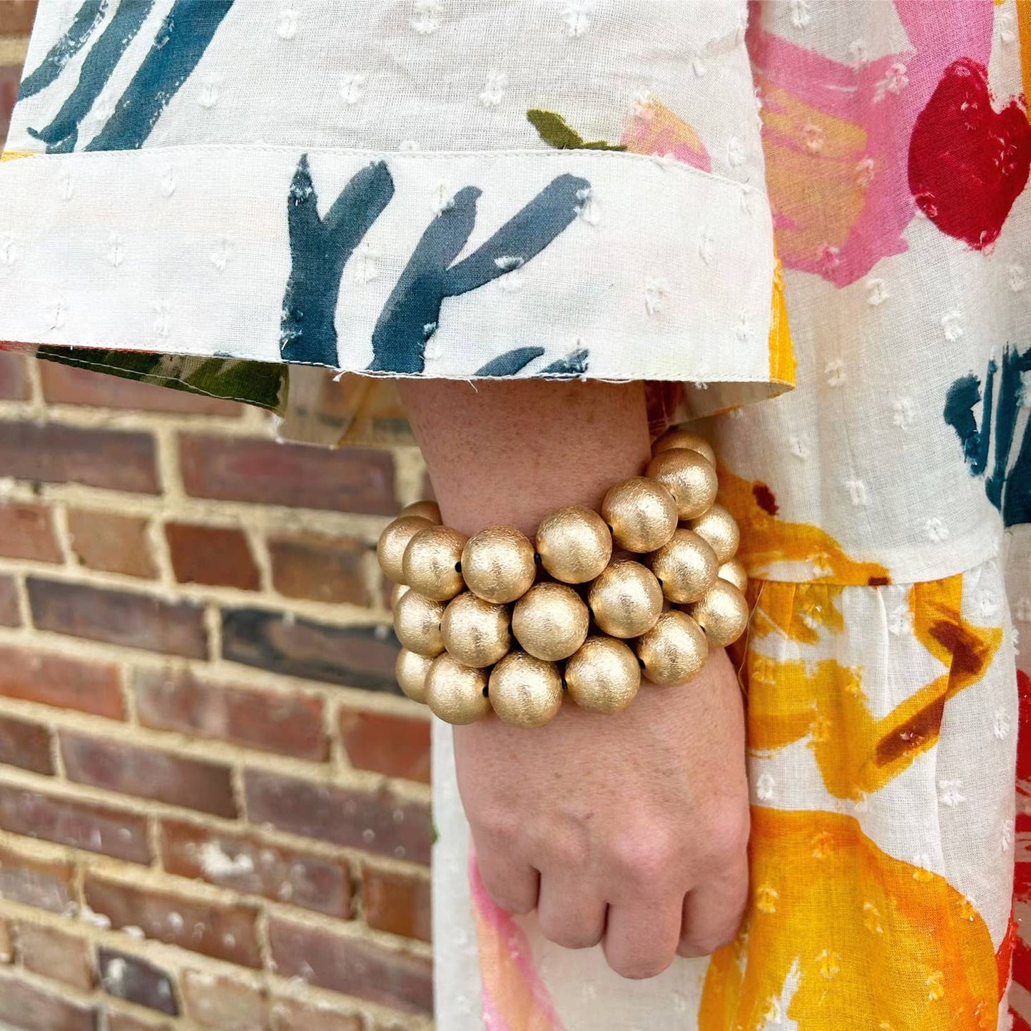 Big Ball Bracelet - Brushed Gold