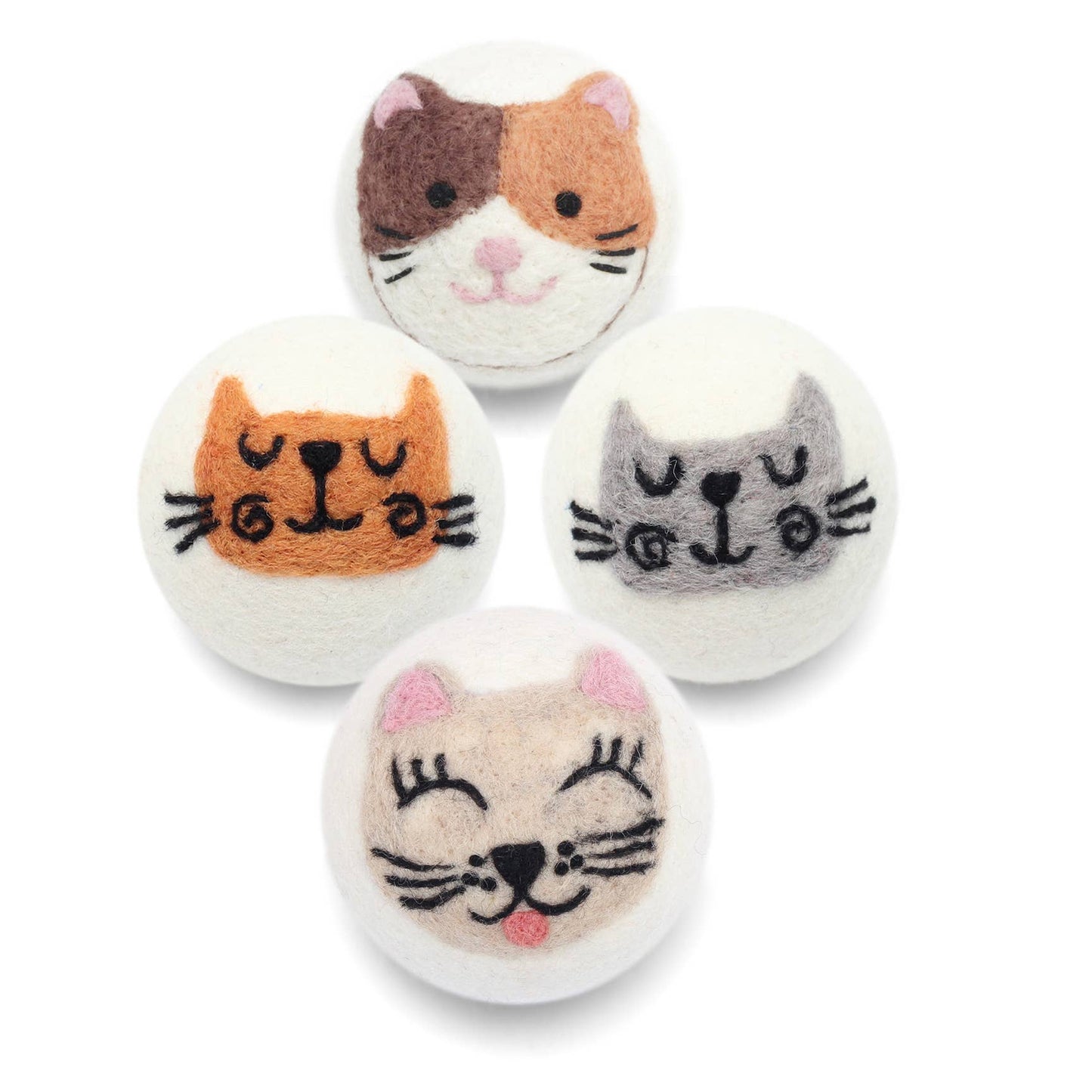 Cats: Eco Wool Dryer Balls Fair Trade: Orange Cat