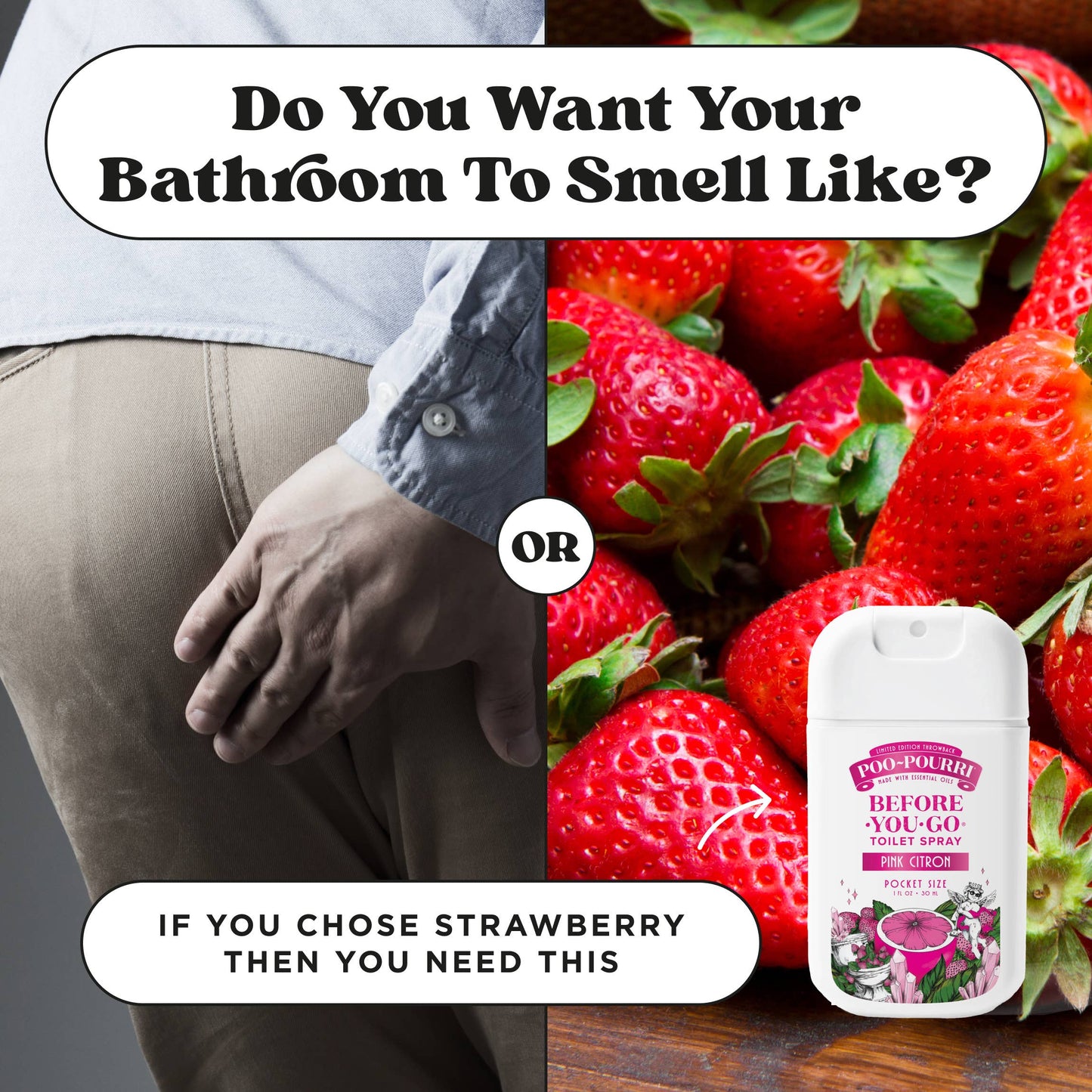 Poo~Pourri Pink Citron 1oz Pocket Sprayer, Pouched
