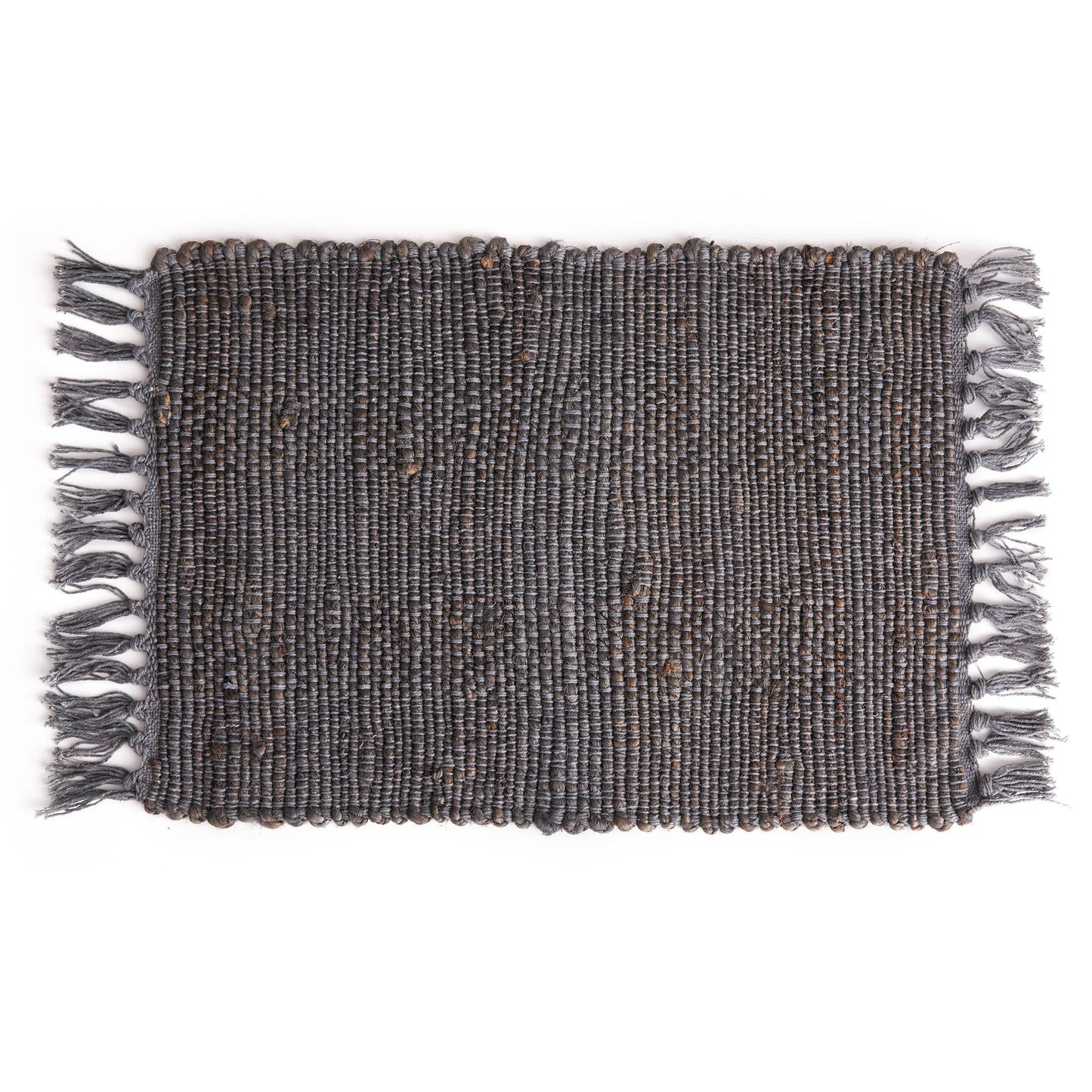 Rae Woven Fringe Placemat Grey