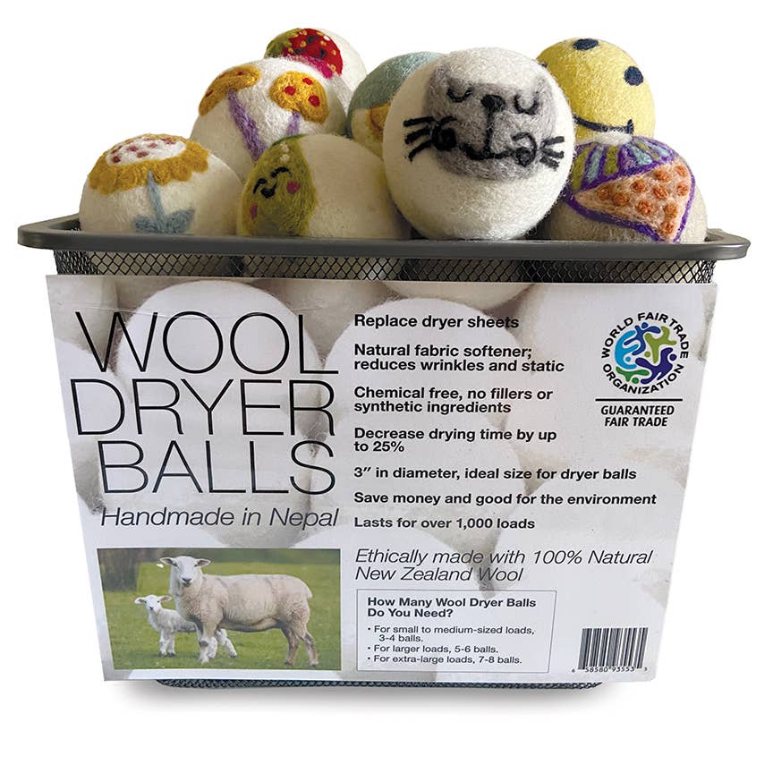 Avocado Cactus Flamingo Hedgehog Taco Eco Wool Dryer Balls : Taco