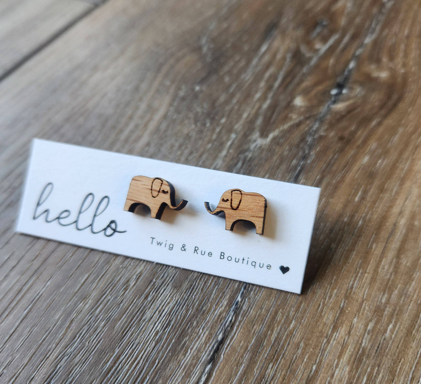 Animal Wood Earrings: Bird