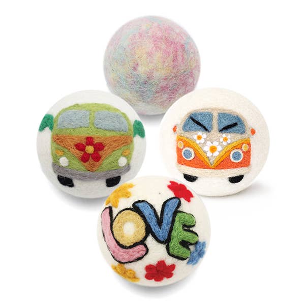 Hippie Collection: Eco Wool Dryer Balls Fair Trade: Hippie Bus