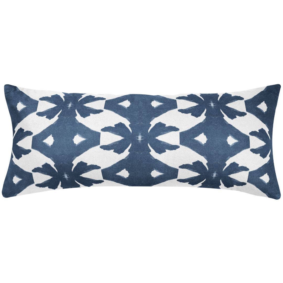 Palm Navy Decorative Pillow: 22” x 22” Throw Pillow