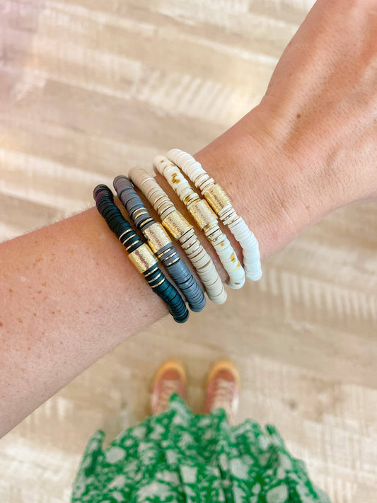 Cola Stacks Neutral Heishi: Black