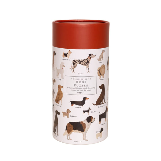 Dogs Puzzle – 500 Pc Tube with Vintage Illustrations