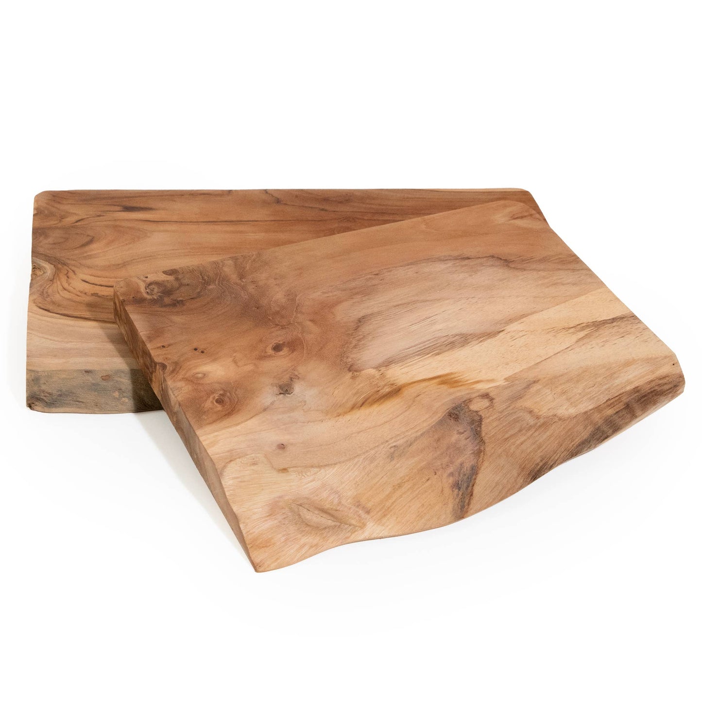 Live Edge Teak Slice Charcuterie Board: Large