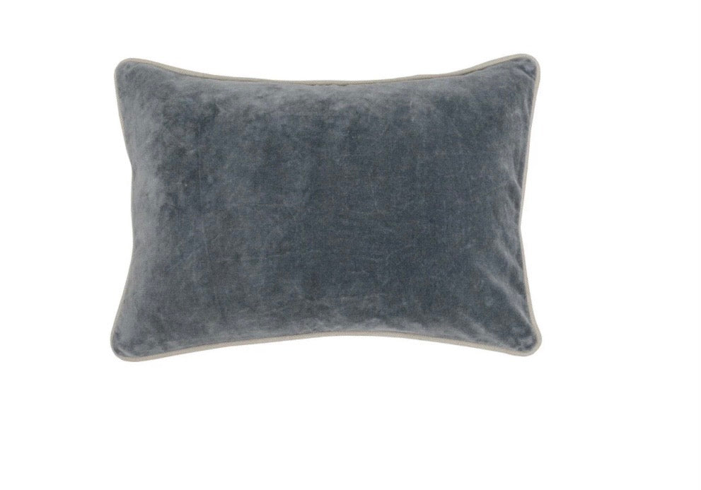 Heirloom Velvet Stone Gray Pillow 14x20