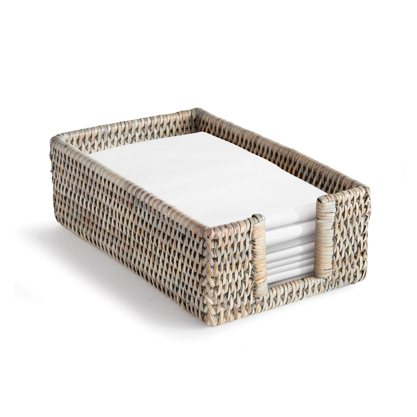 Burma Rattan Rectangular Guest Napkin Holder - Graywash