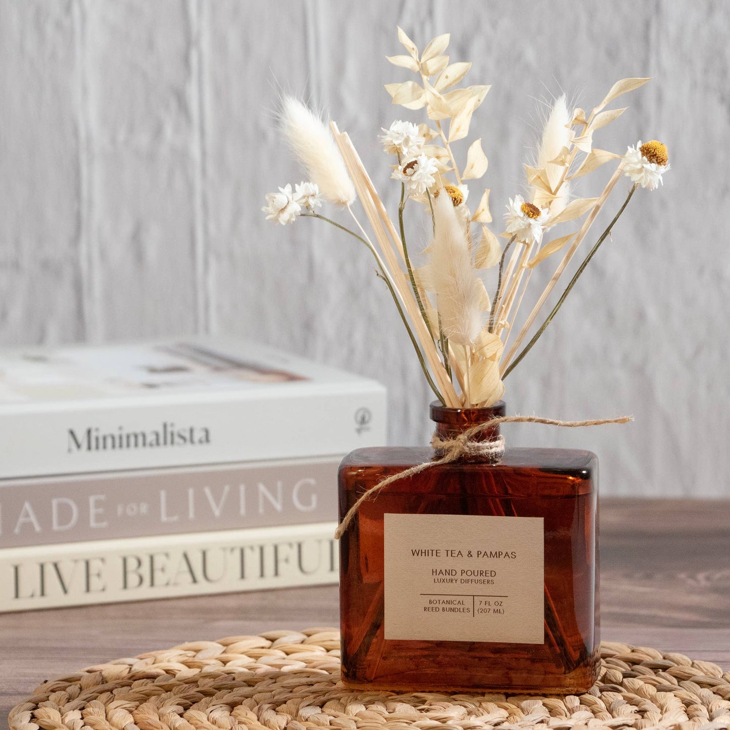 Andaluca White Tea & Pampas Bouquet Reed  Fragrance Diffuser