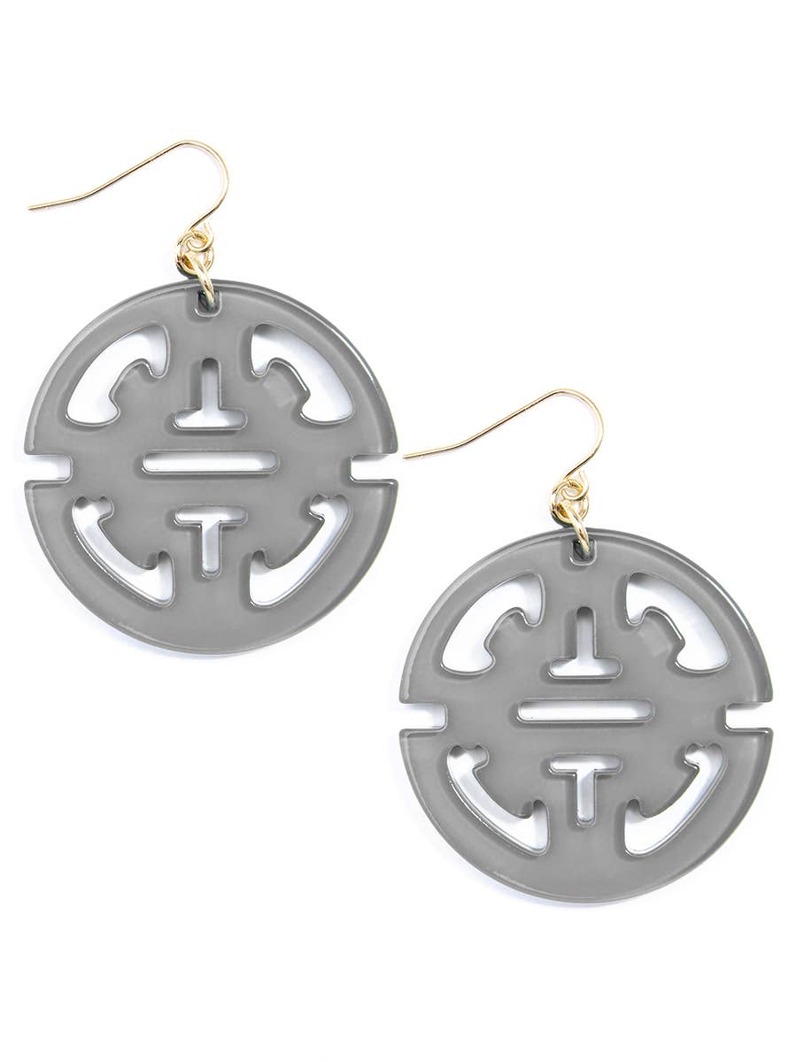 Traveling Resin Drop Earring: Black