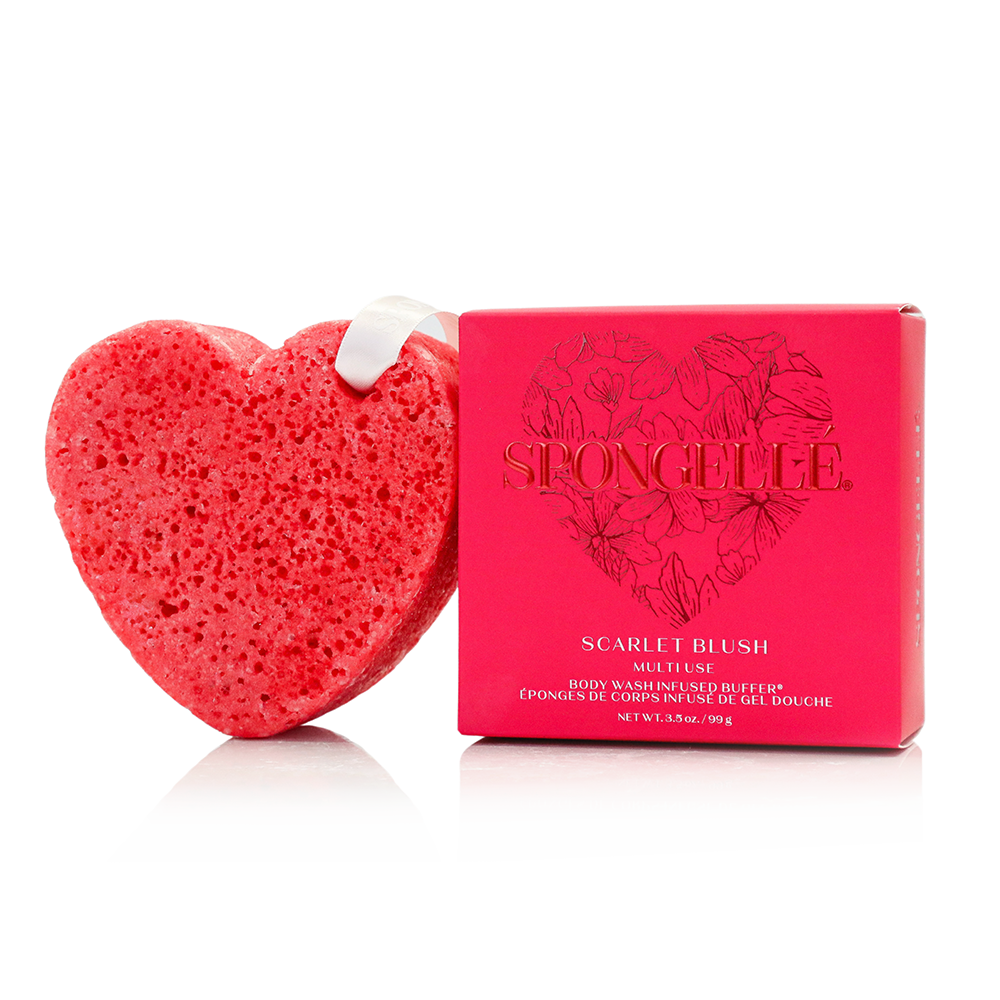 Spongelle Scarlet Blush Heart Buffer | Valentines Day Gifts