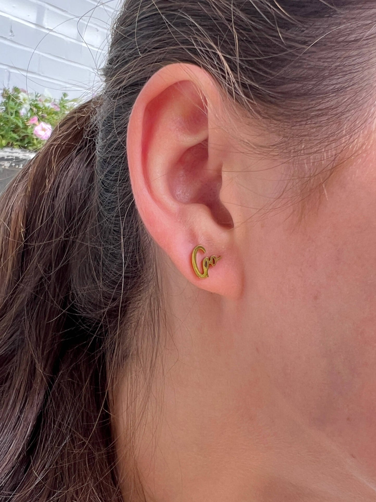 Go Tigers Cute Game Day Stud Earrings Tiger Fans Gift: Yellow Gold