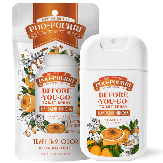 Poo~Pourri Mandarin Mimosa 1oz Pocket Sprayer, Pouched