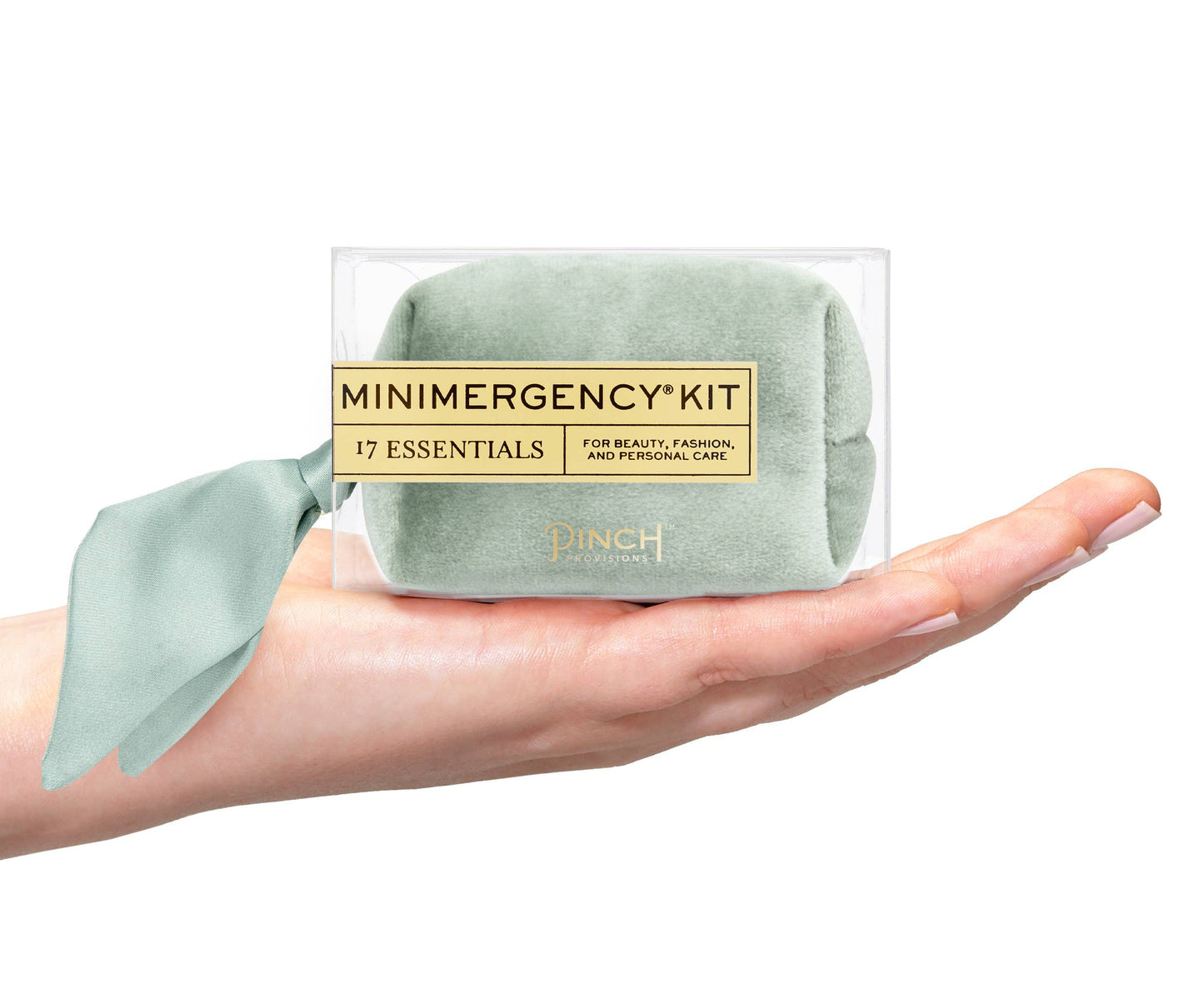 Velvet Scarf Minimergency Kit: Dusty Blue