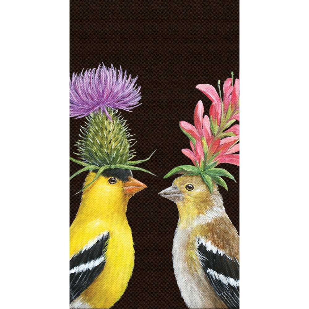 GOLDFINCH COUPLE Paper Guest Towels