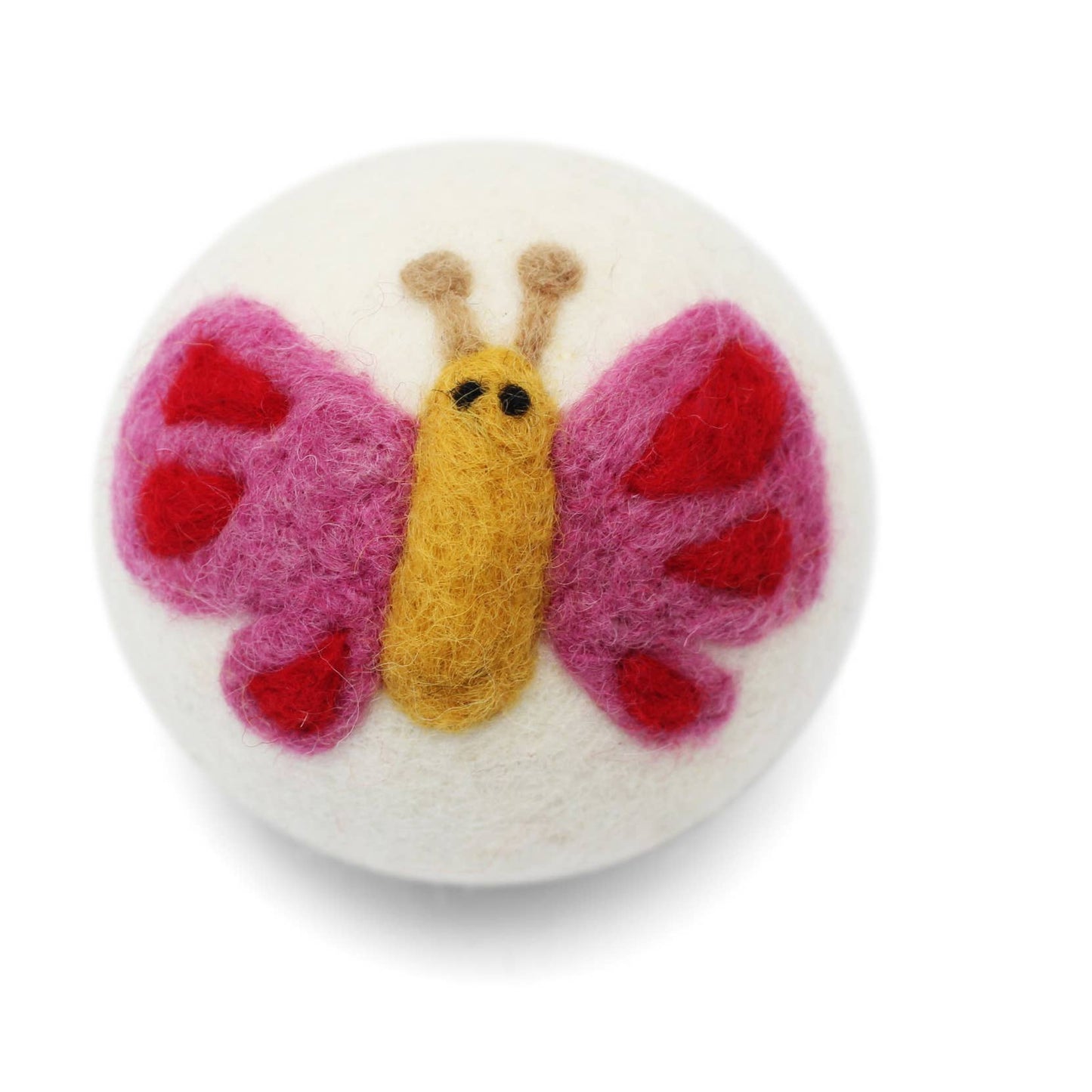Bugs: Eco Wool Dryer Balls Fair Trade: Multicolor Butterfly